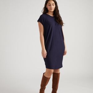 Elegant Navy Blue Women's Dress